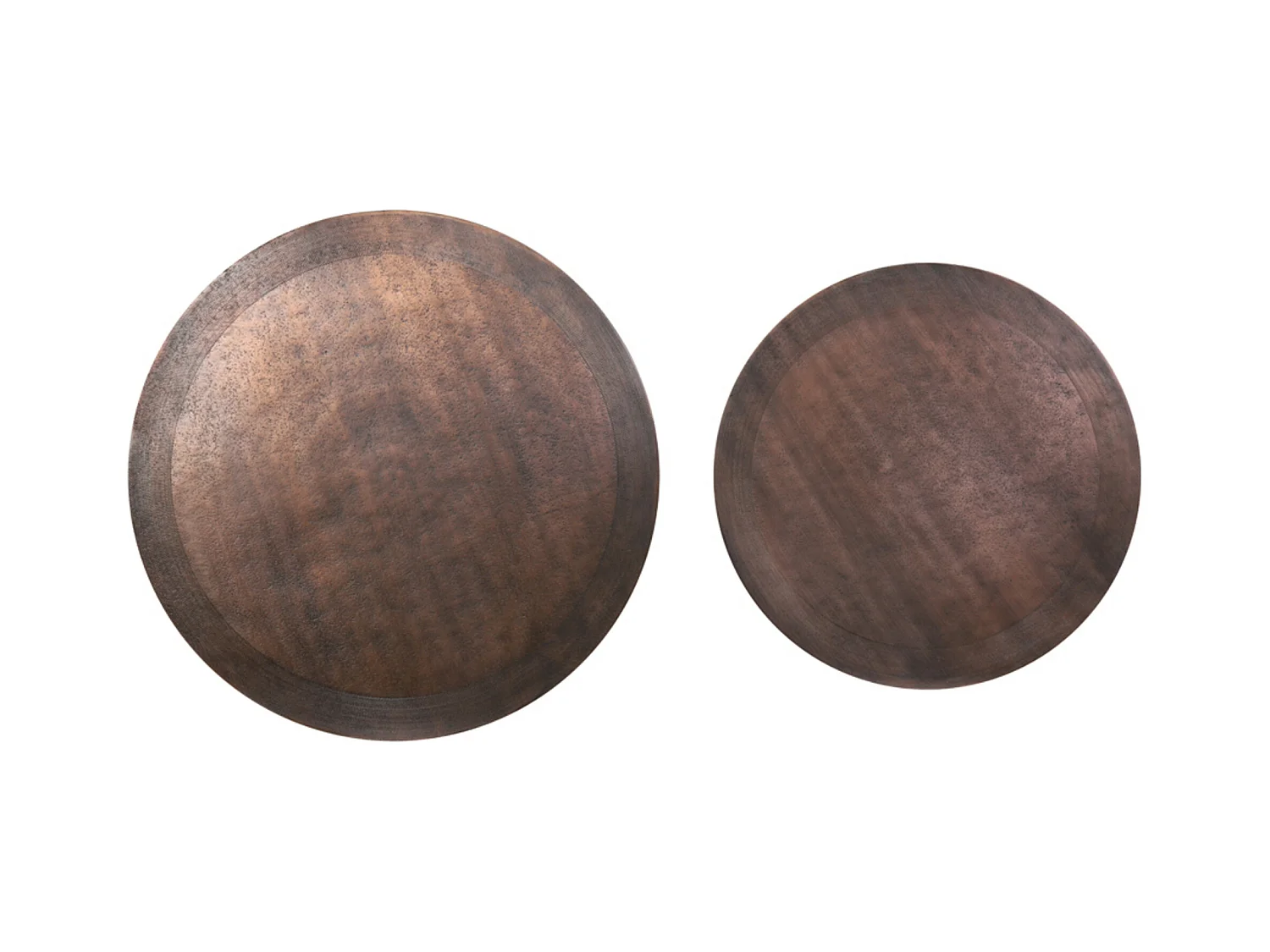 Table d'appoint TALCA - Ø50x52cm - Bronze - Lot de 2