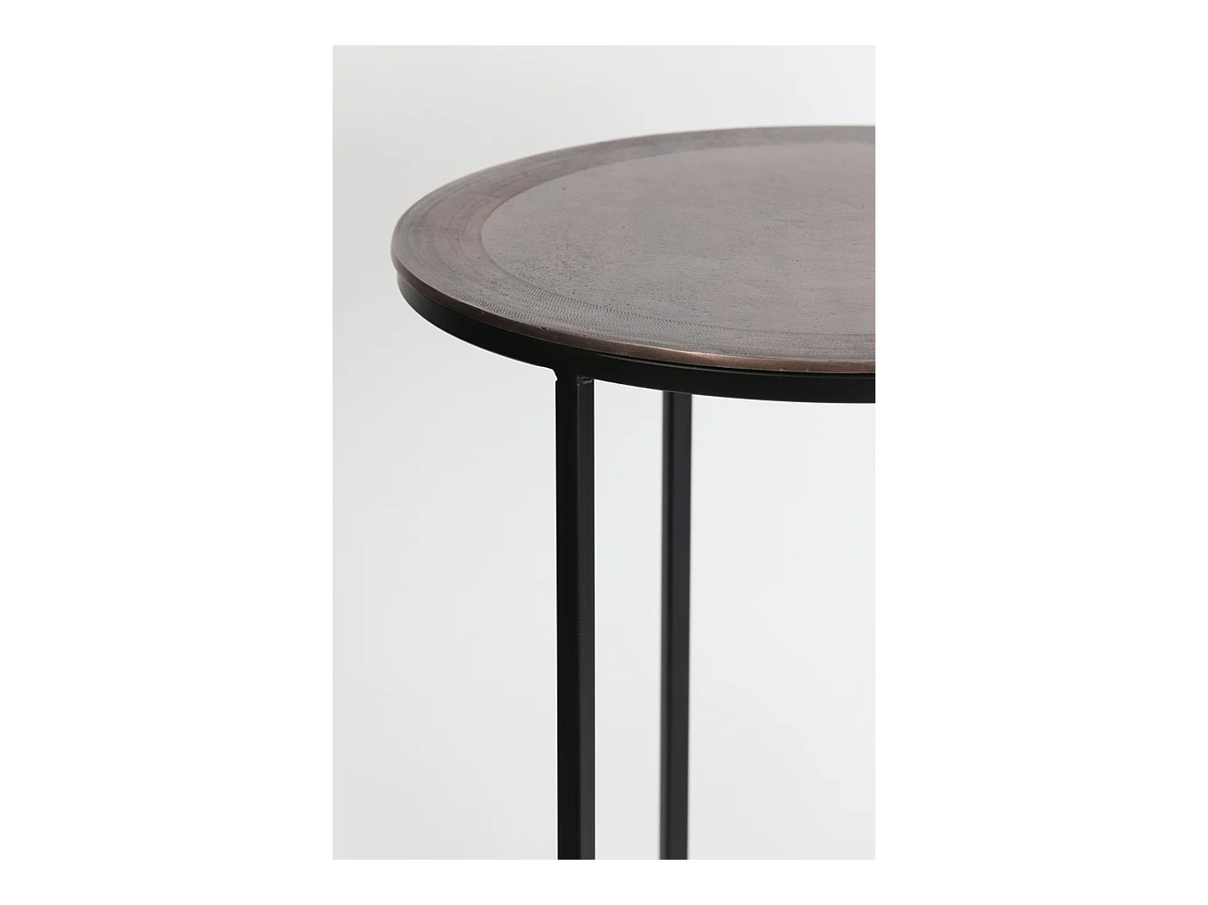 Table d'appoint TALCA - Ø50x52cm - Bronze - Lot de 2