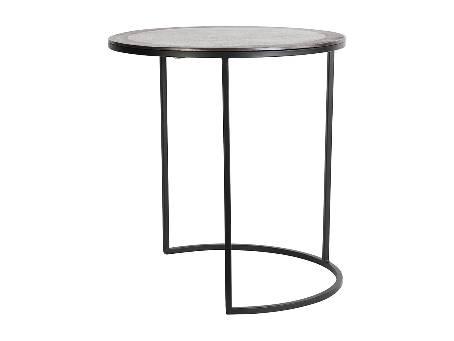 Table d'appoint TALCA - Ø50x52cm - Bronze - Lot de 2