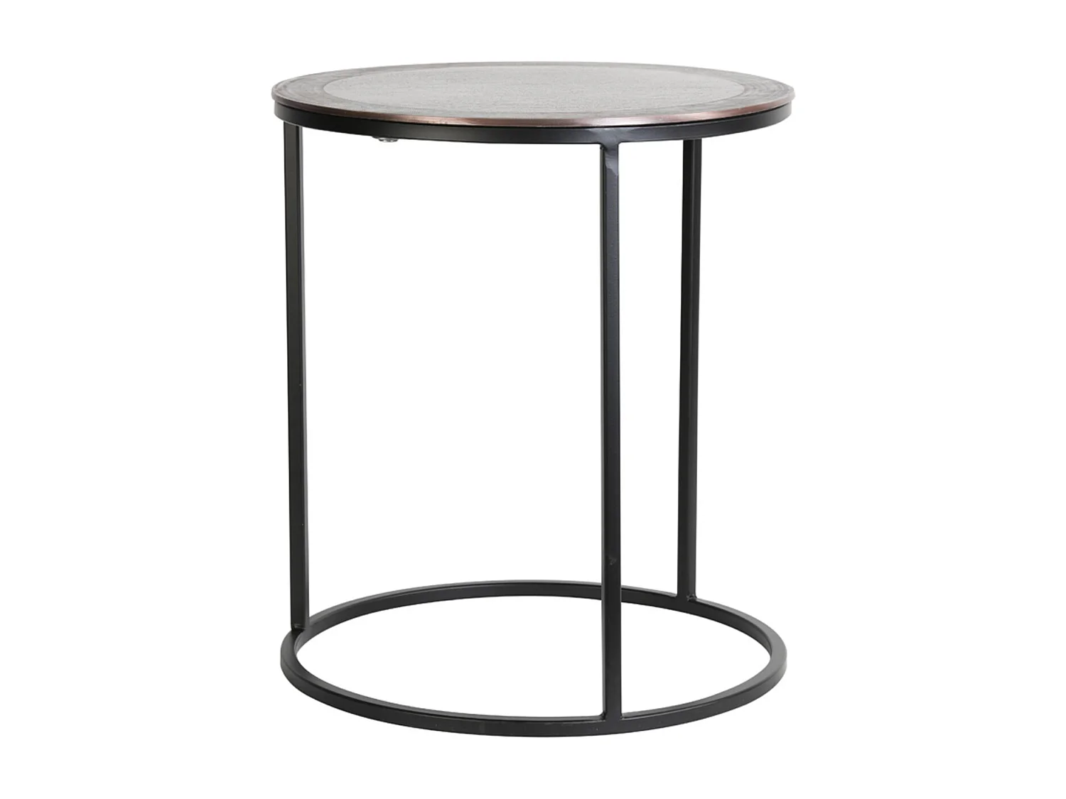 Table d'appoint TALCA - Ø50x52cm - Bronze - Lot de 2