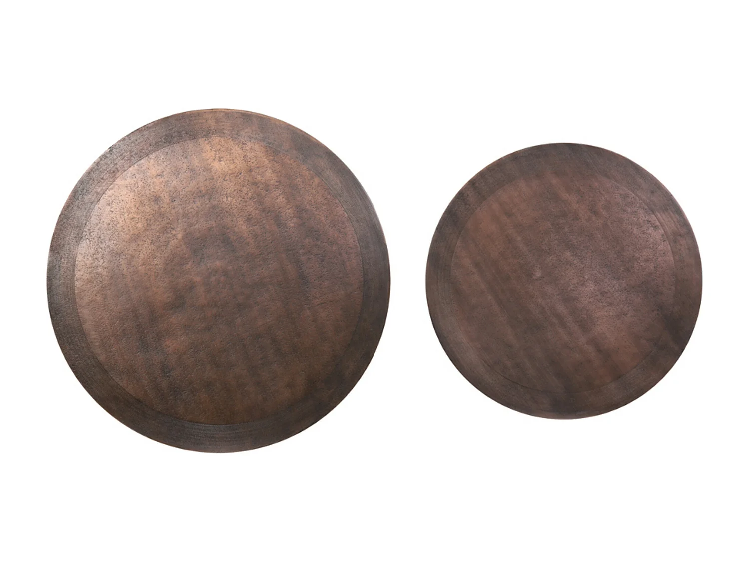 Table d'appoint TALCA - Ø50x52cm - Bronze - Lot de 2