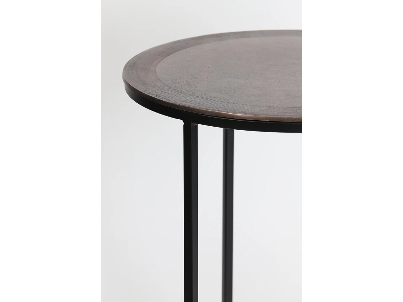 Table d'appoint TALCA - Ø50x52cm - Bronze - Lot de 2
