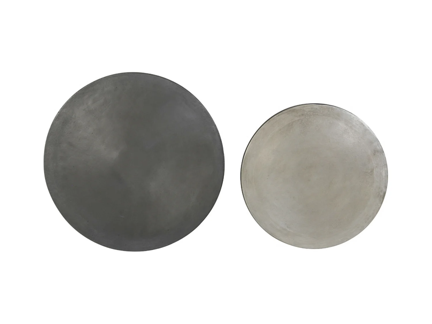 Table d'appoint TALCA - Ø49x50,5cm - Argent - Lot de 2