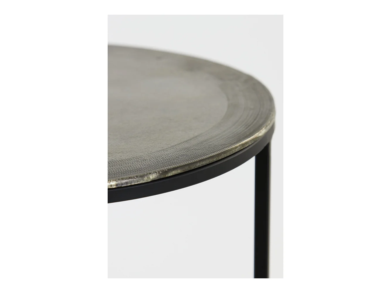 Table d'appoint TALCA - Ø49x50,5cm - Argent - Lot de 2