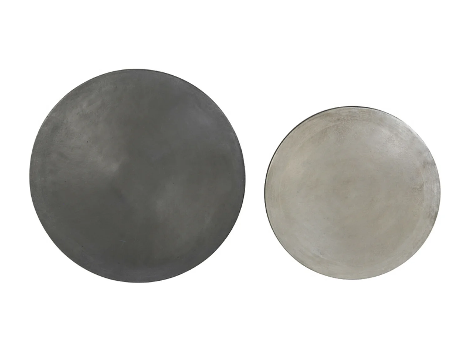 Table d'appoint TALCA - Ø49x50,5cm - Argent - Lot de 2