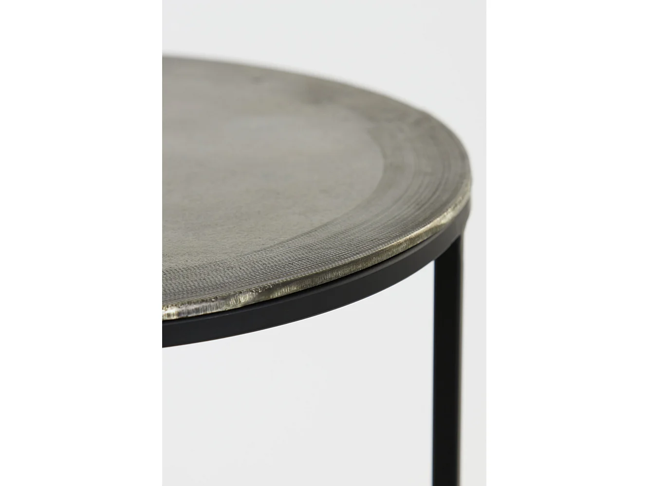 Table d'appoint TALCA - Ø49x50,5cm - Argent - Lot de 2