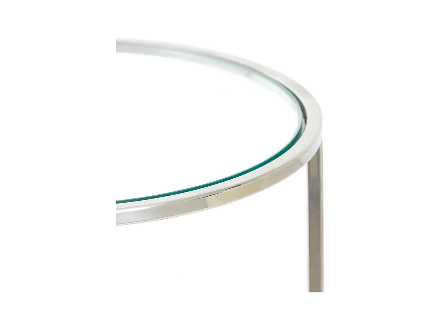 Table d'appoint DUARTE - Ø50x52cm - Argent - Lot de 2