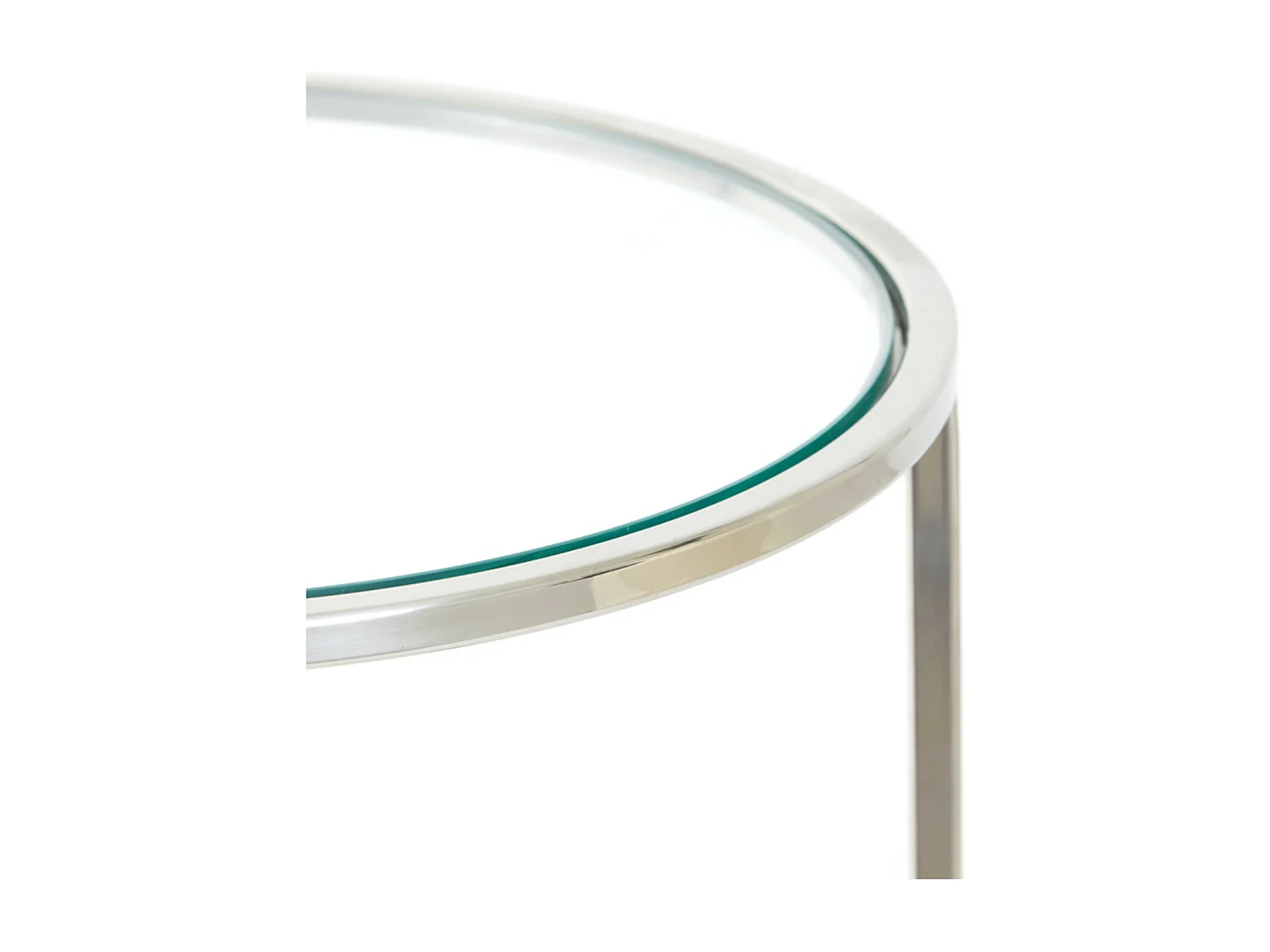 Table d'appoint DUARTE - Ø50x52cm - Argent - Lot de 2