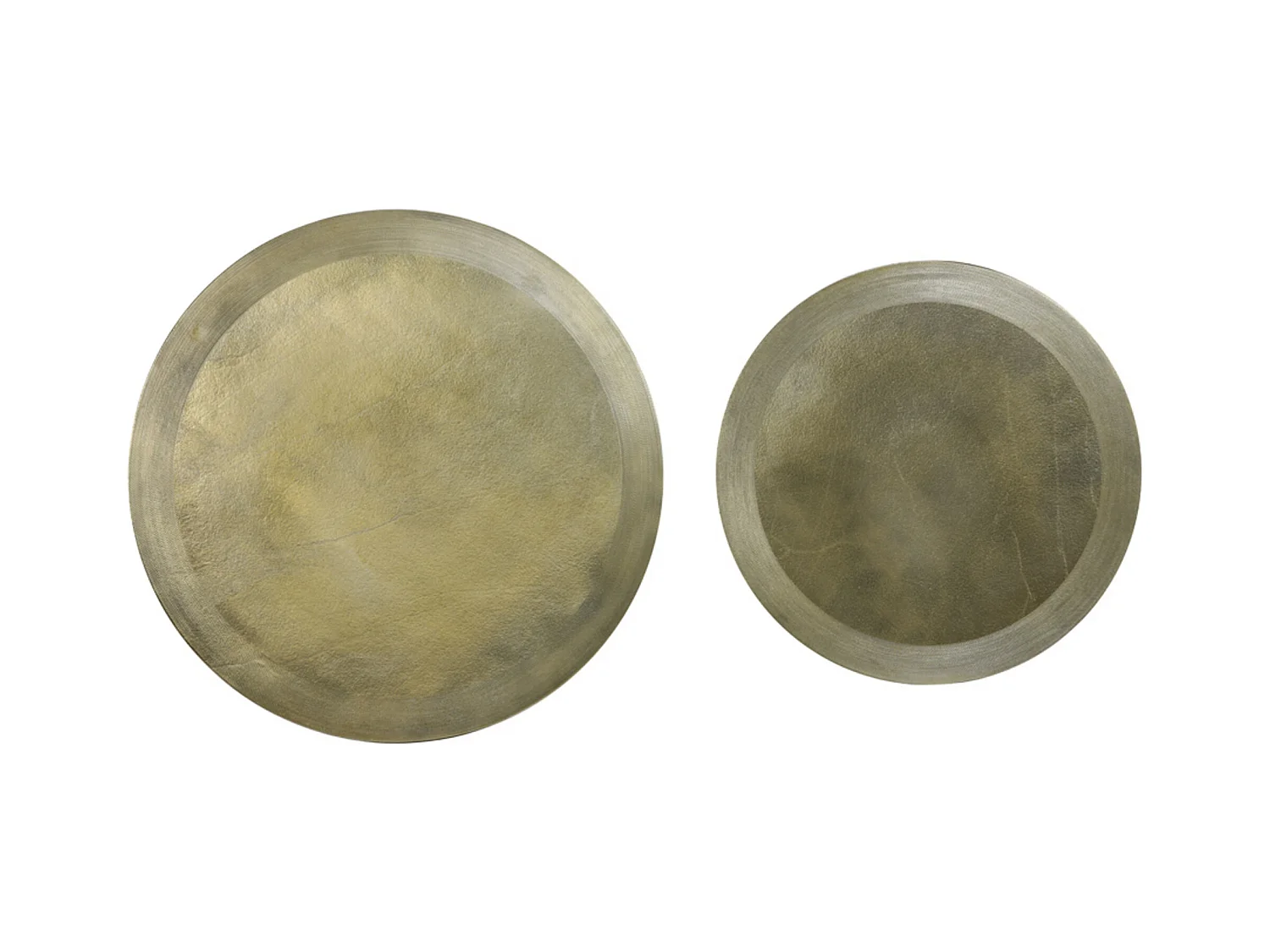 Table d'appoint TALCA - Ø50x52cm - Doré - Lot de 2