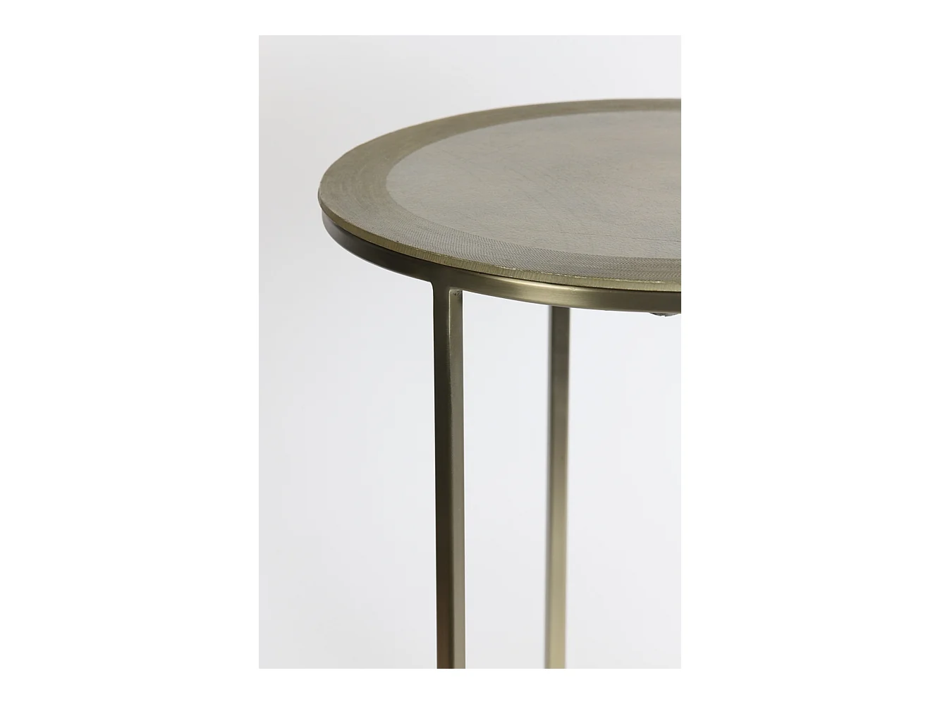 Table d'appoint TALCA - Ø50x52cm - Doré - Lot de 2