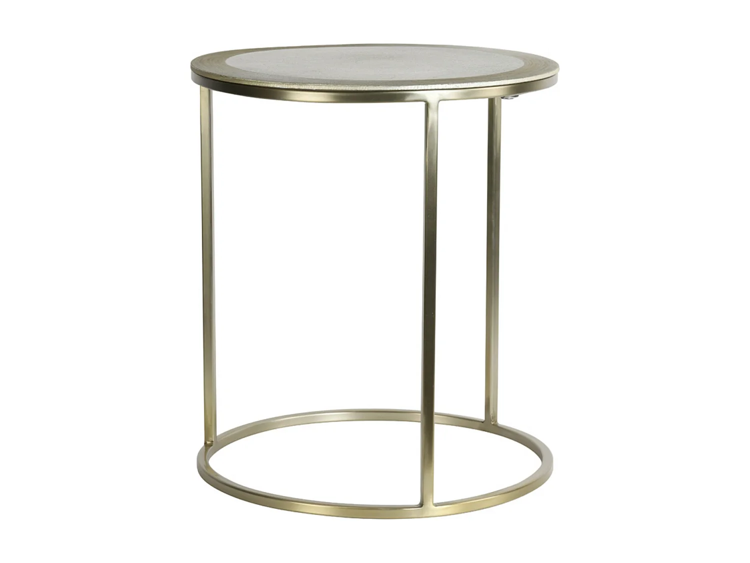 Table d'appoint TALCA - Ø50x52cm - Doré - Lot de 2