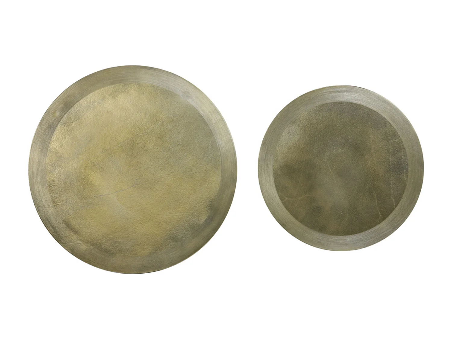 Table d'appoint TALCA - Ø50x52cm - Doré - Lot de 2