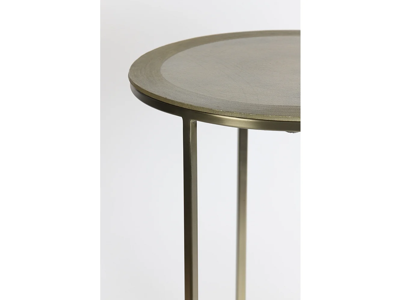 Table d'appoint TALCA - Ø50x52cm - Doré - Lot de 2