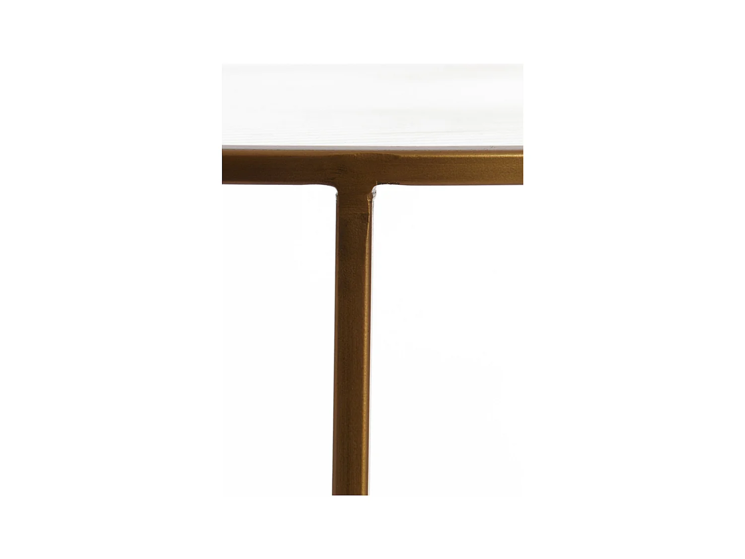 Table d'appoint FERATI - Ø50x52cm - Doré - Lot de 2