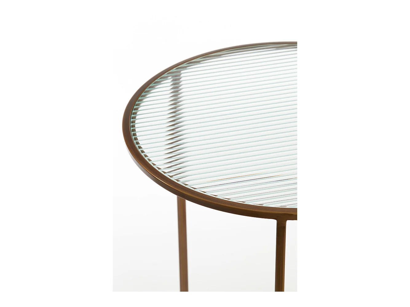 Table d'appoint FERATI - Ø50x52cm - Doré - Lot de 2