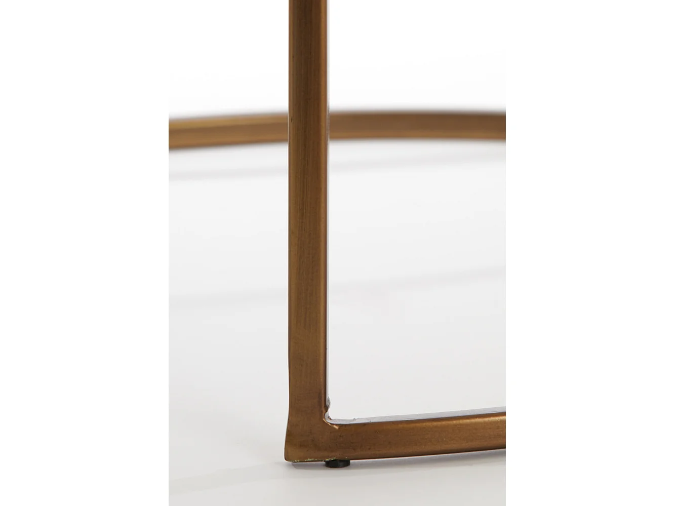 Table d'appoint FERATI - Ø50x52cm - Doré - Lot de 2