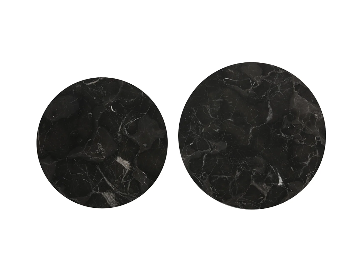 Table basse ALFIO - Ø75x45,5cm - Marron - Lot de 2