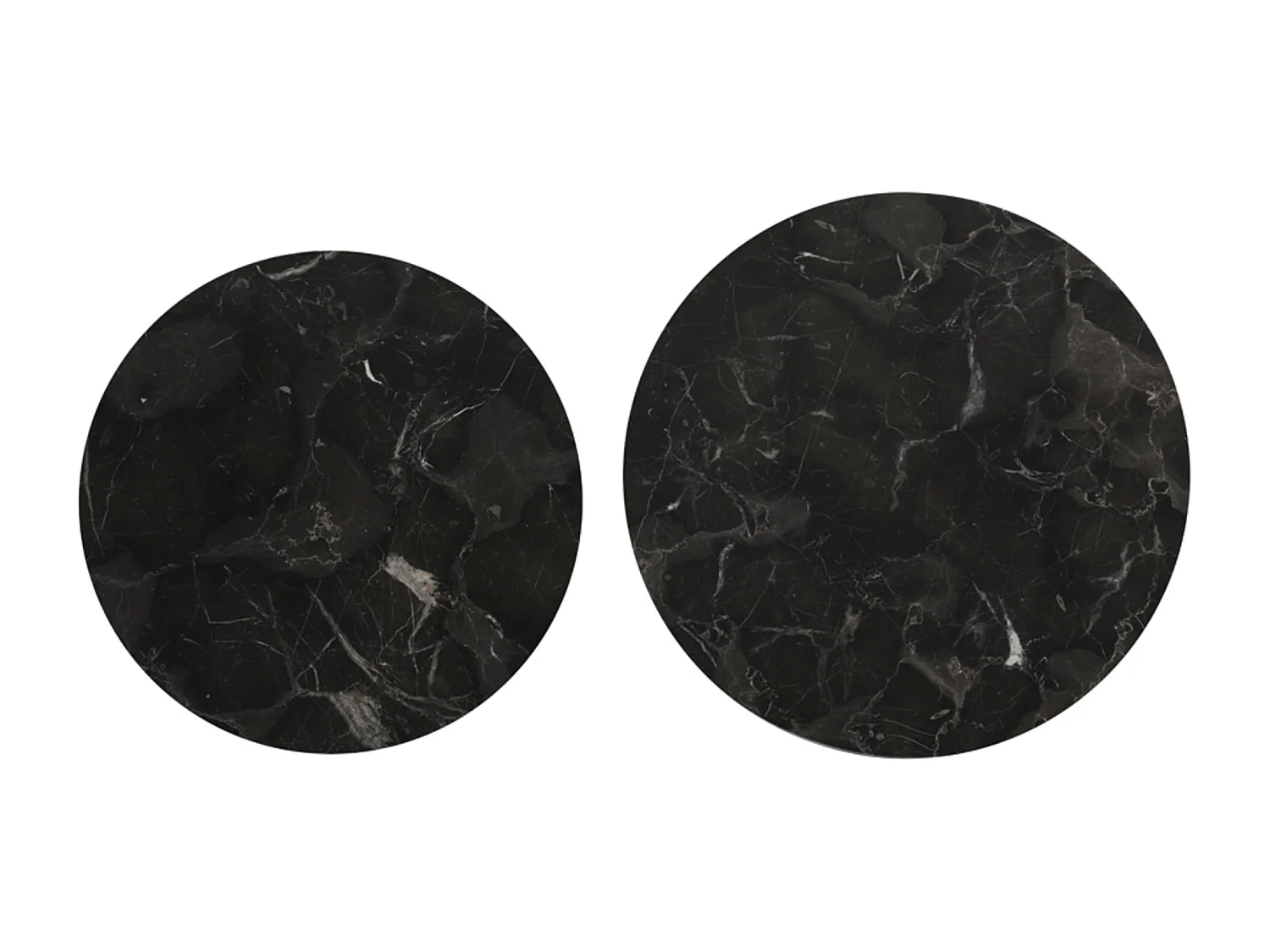 Table basse ALFIO - Ø75x45,5cm - Marron - Lot de 2