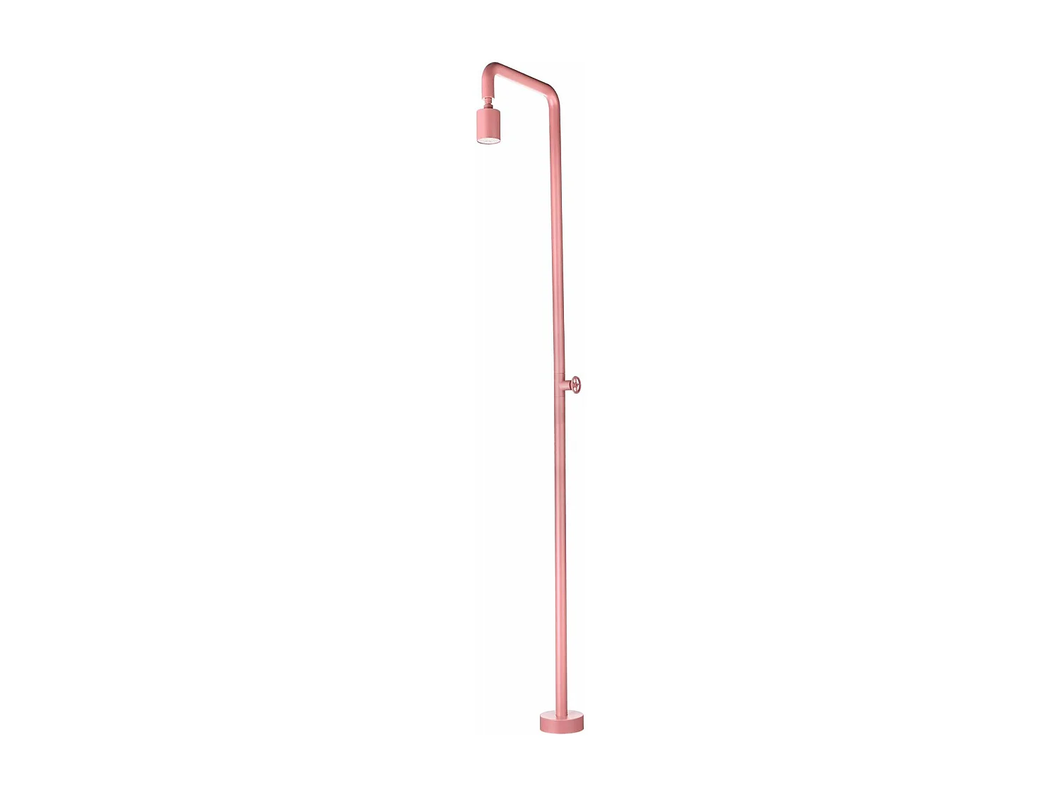 Douche de piscine Pool en Acier Inox.S316  Rose Corail – Tête Ø80mm /Corps Ø42mm/H. 2,36m – Garantie 10 ans - POOLIMEX