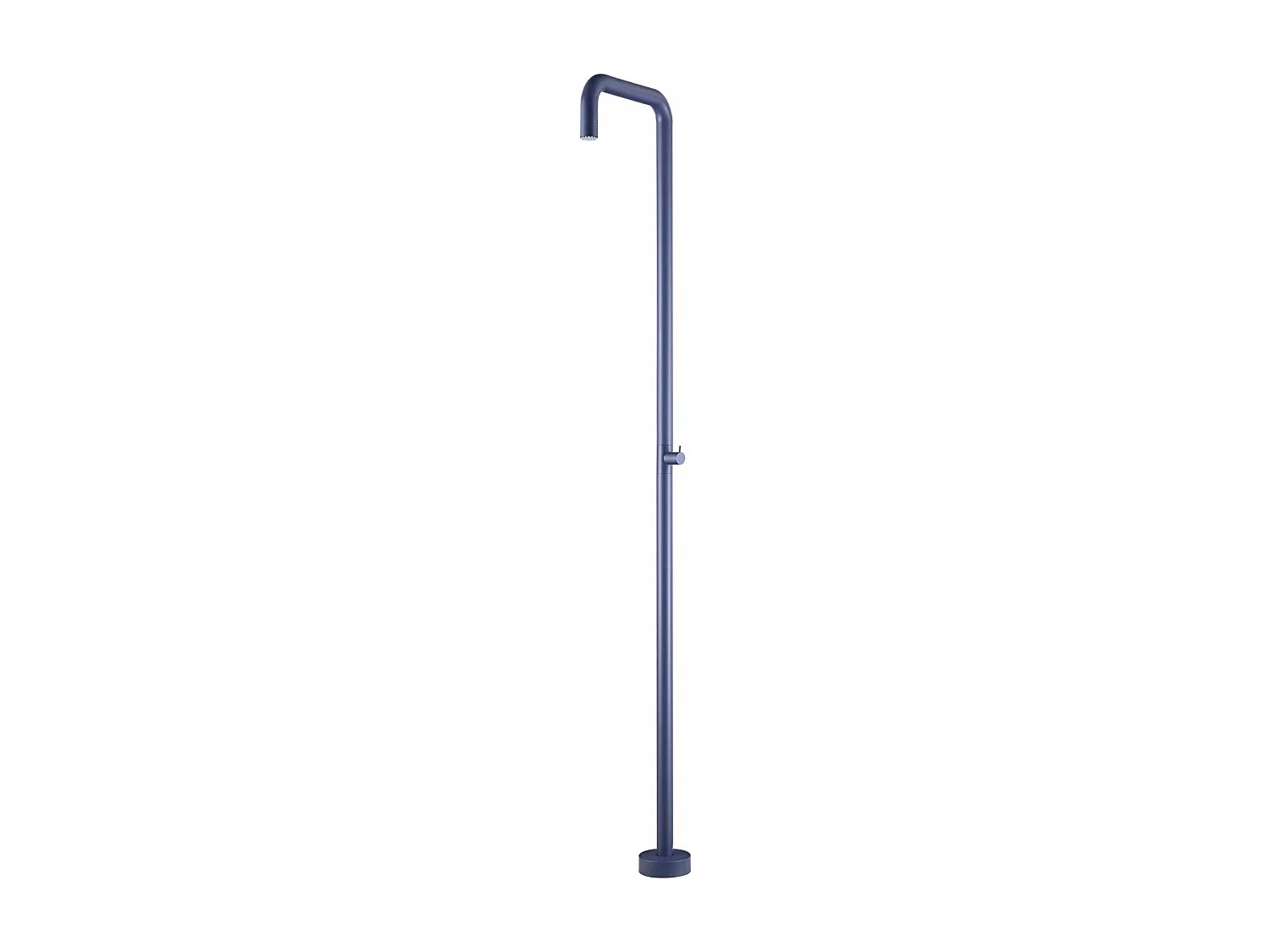 Douche de piscine Utah en Acier Inox.S316 Bleu Océan– Tête Ø50cm /Corps Ø50mm/H. 2,36m – Garantie 10 ans - POOLIMEX