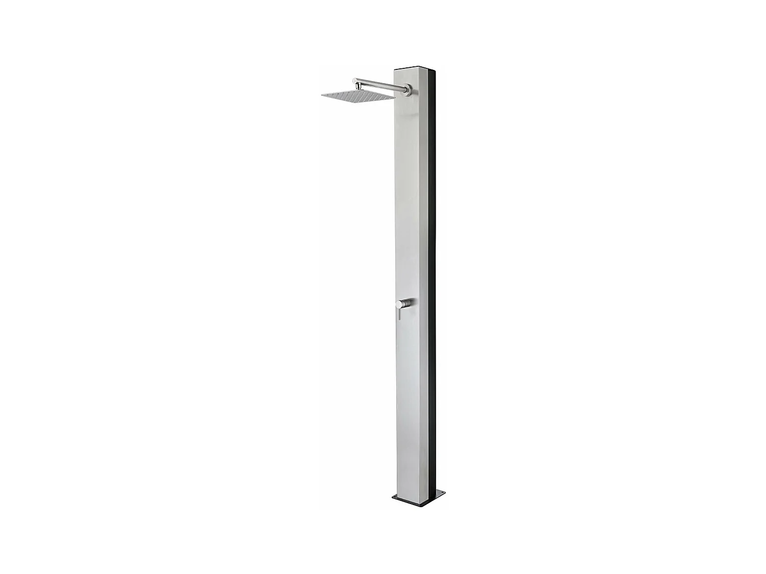 Douche de piscine Phoénix en Acier Inox.S316 - Solaire - Tête 25x25cm /Corps 20x20cm/H.2,21m – POOLIMEX