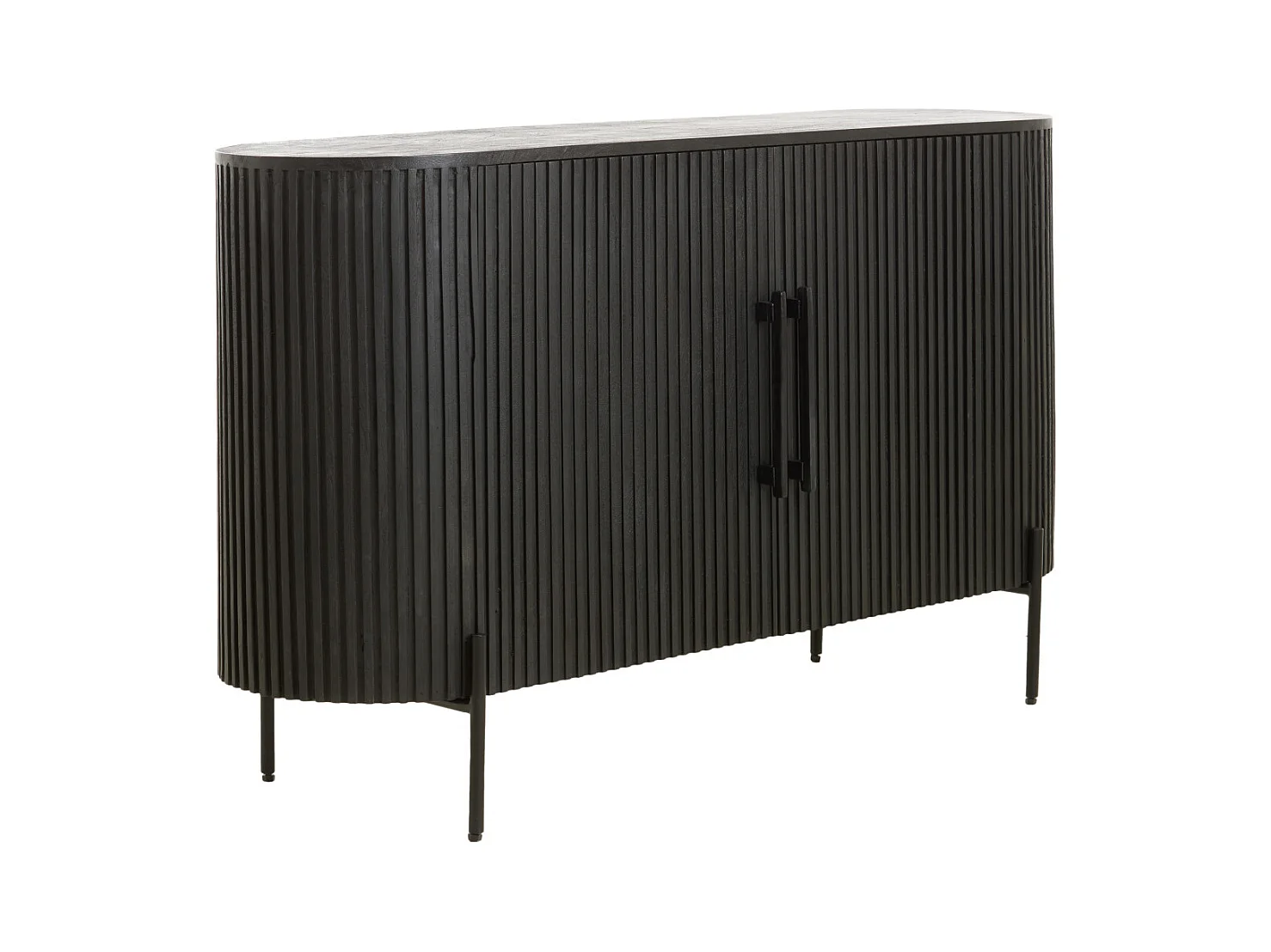 Armoire DUMOSI - 140x40x78cm - Noir