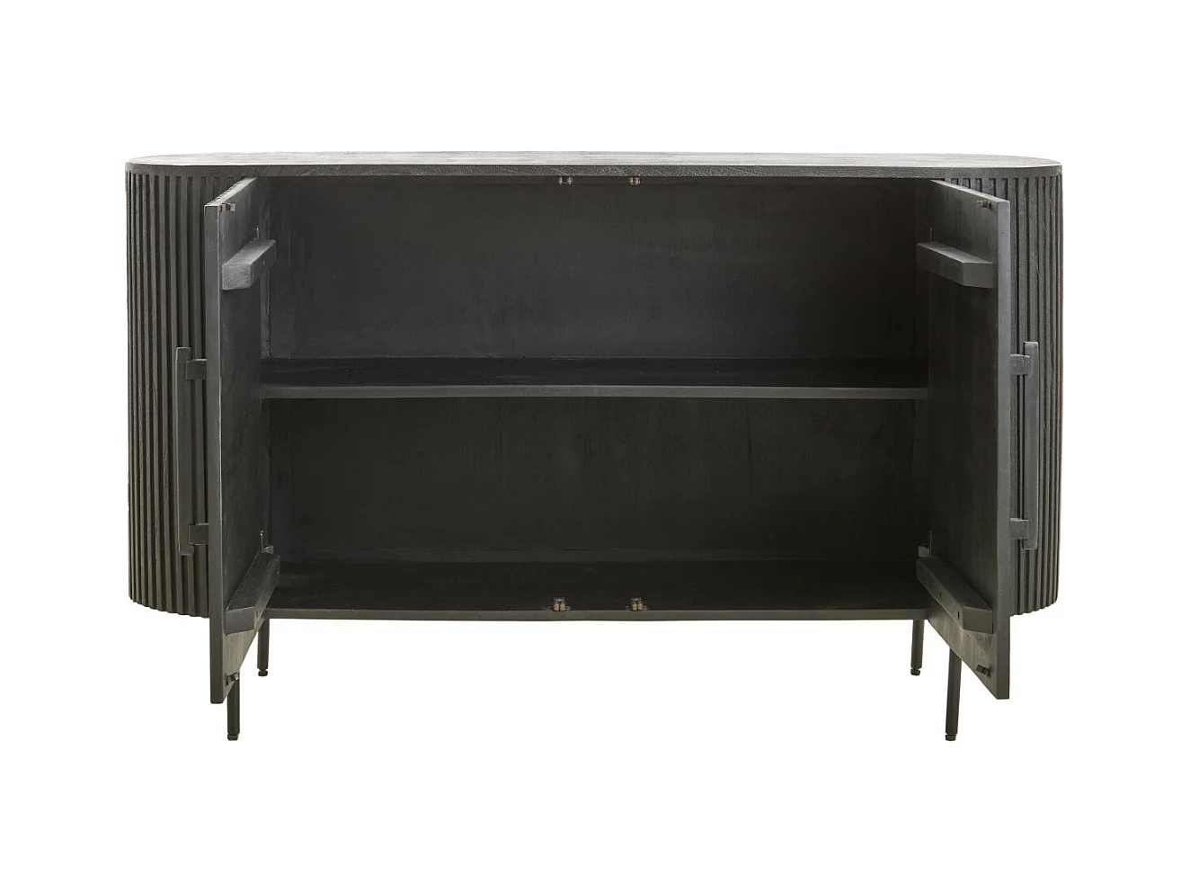 Armoire DUMOSI - 140x40x78cm - Noir