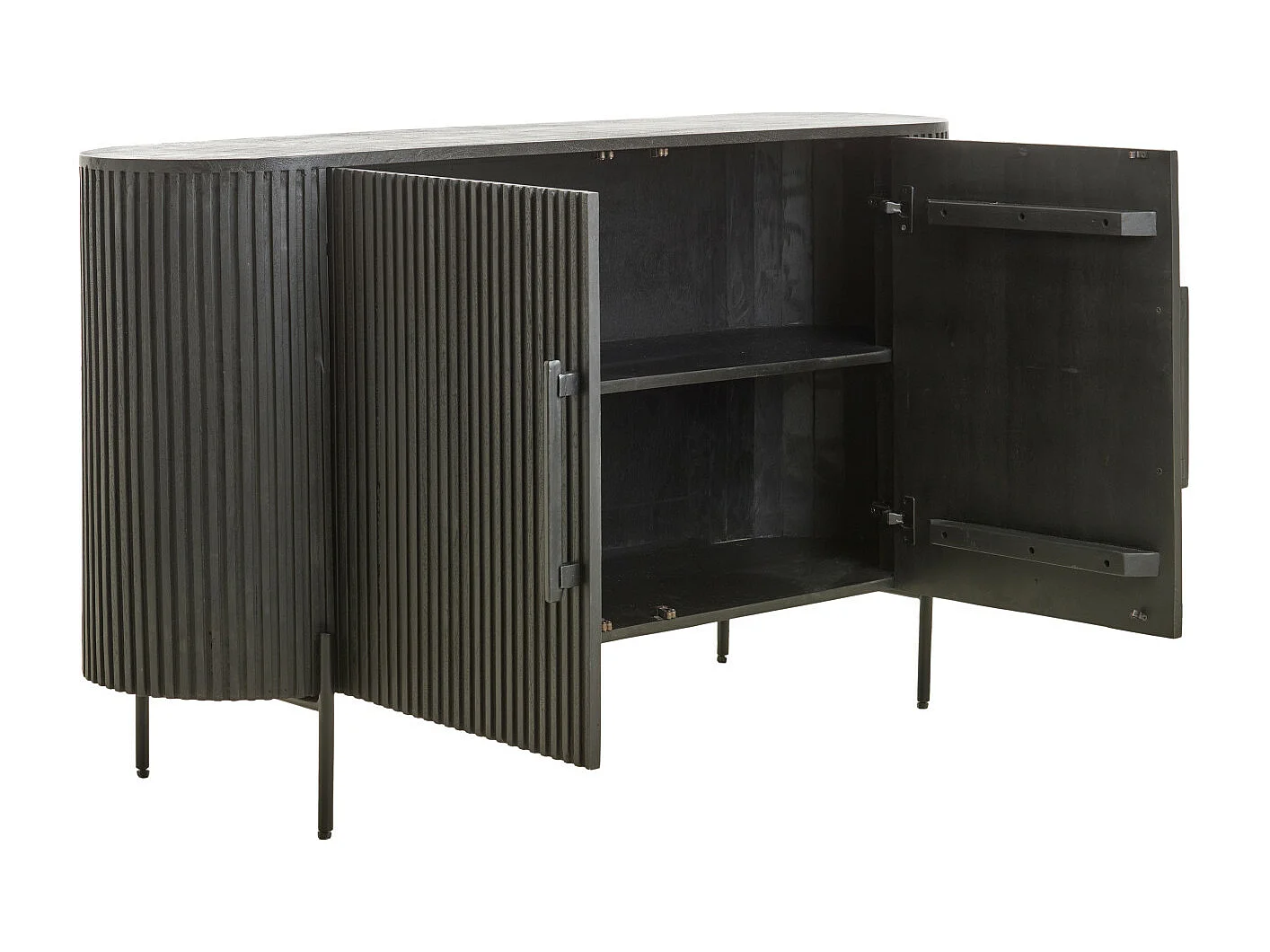 Armoire DUMOSI - 140x40x78cm - Noir