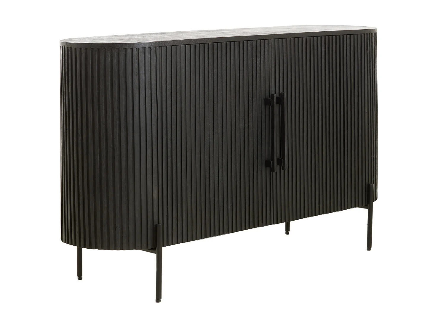 Armoire DUMOSI - 140x40x78cm - Noir