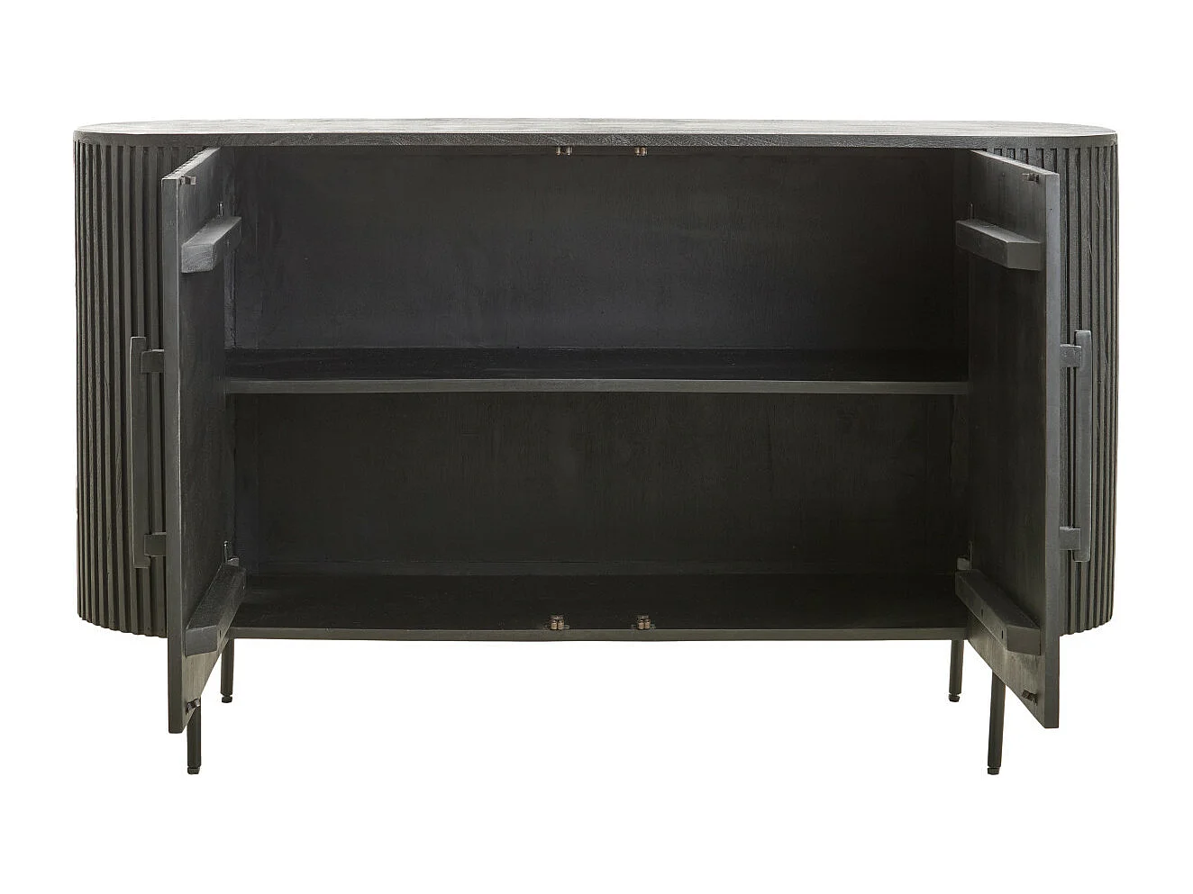 Armoire DUMOSI - 140x40x78cm - Noir