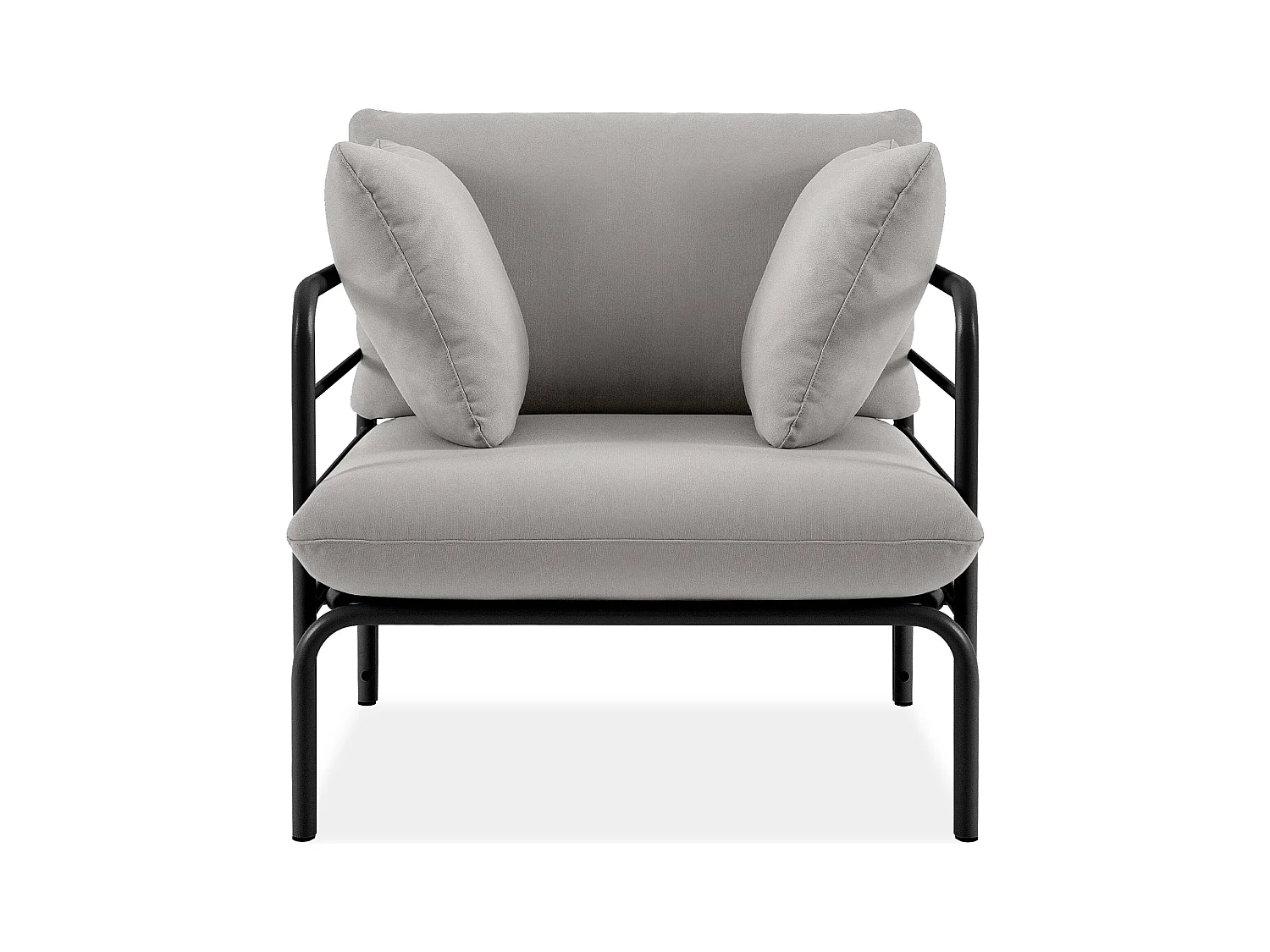 Ensemble de jardin RAMBE anthracite et gris, dimensions 225x80x80 cm, design moderne