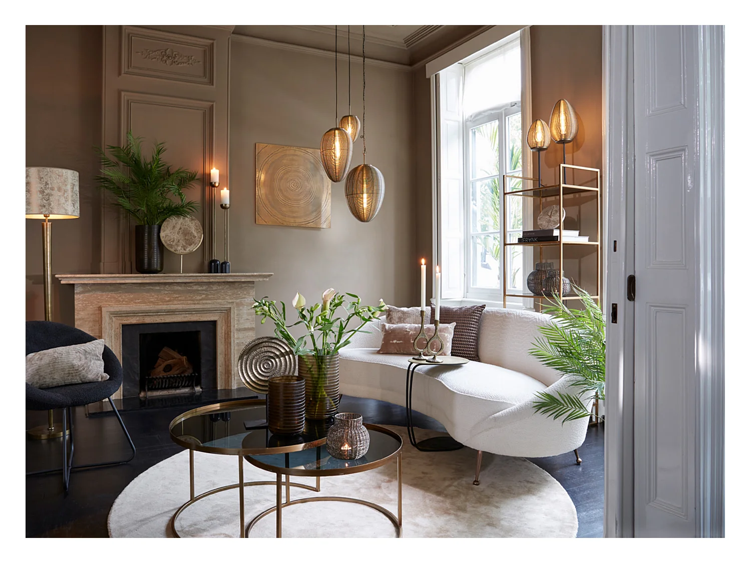 Bijzettafel MARSH - 43x27x53cm - Brons