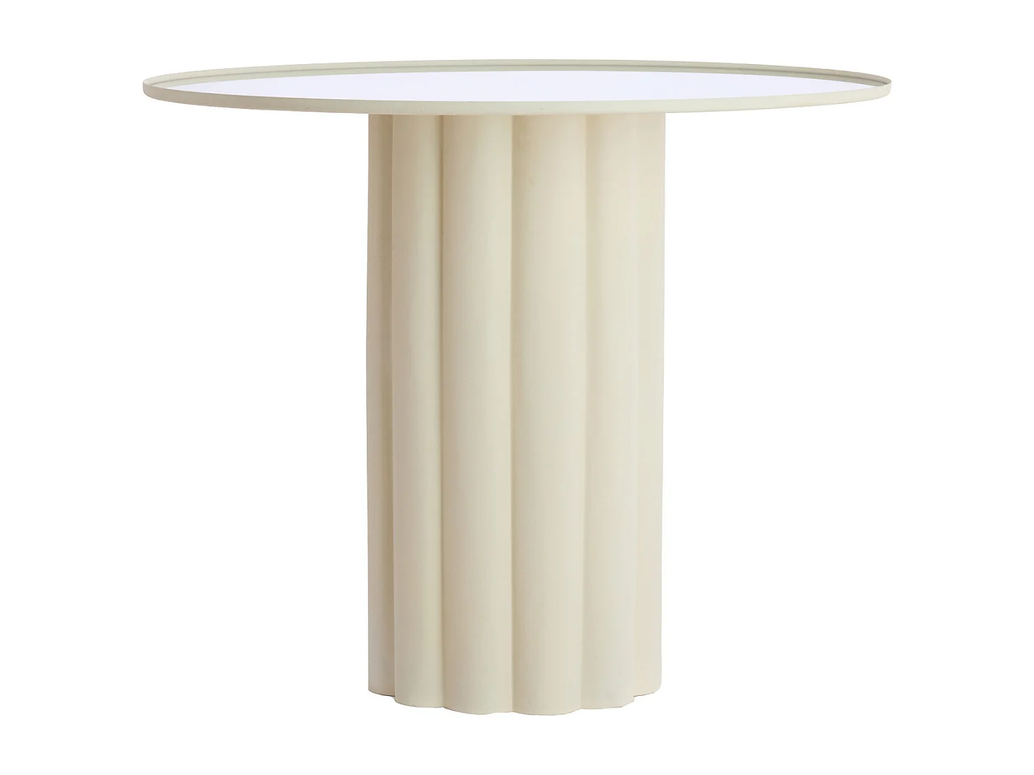 Table d'appoint ROSARIO - Ø91,5x75cm - Blanc