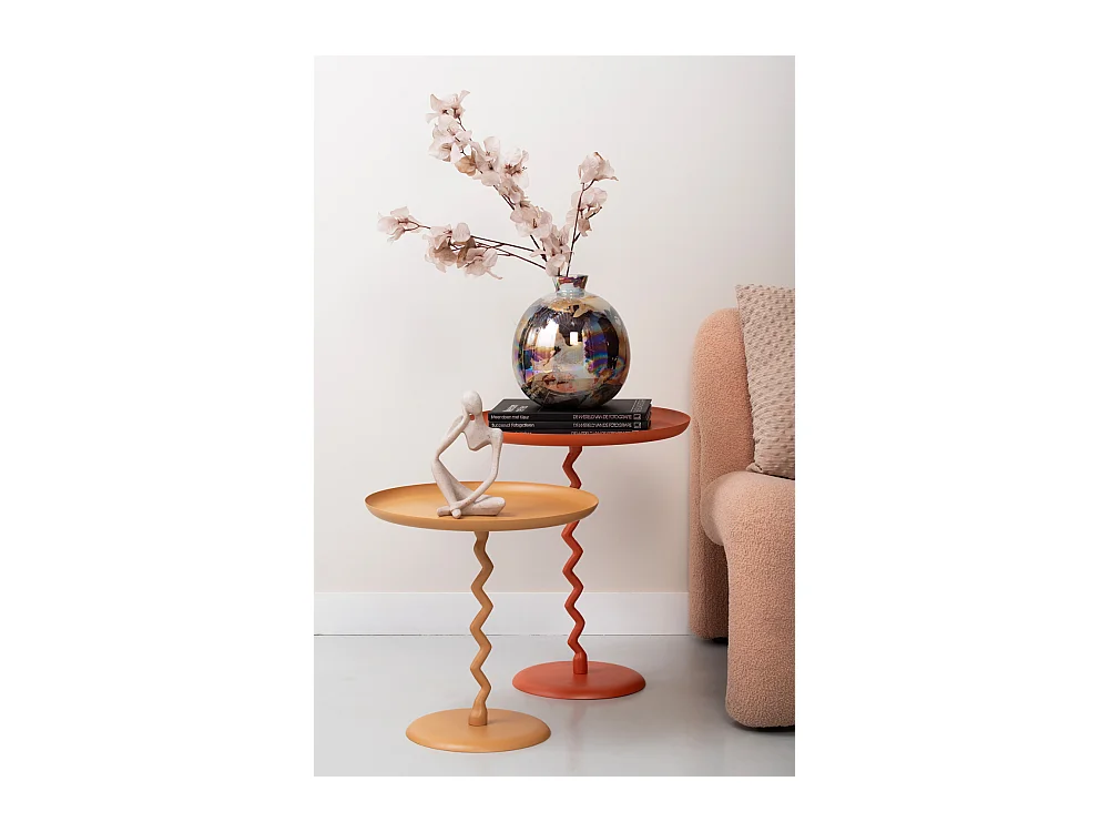 Table d'appoint Zig Zag Medium - Jaune ocre