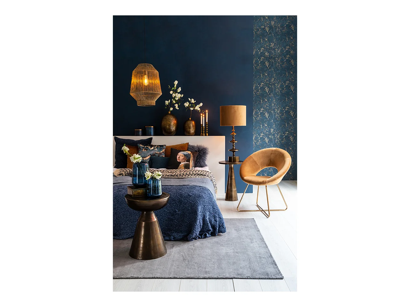 Table d'appoint MACAU - 40x33x61cm - Bronze