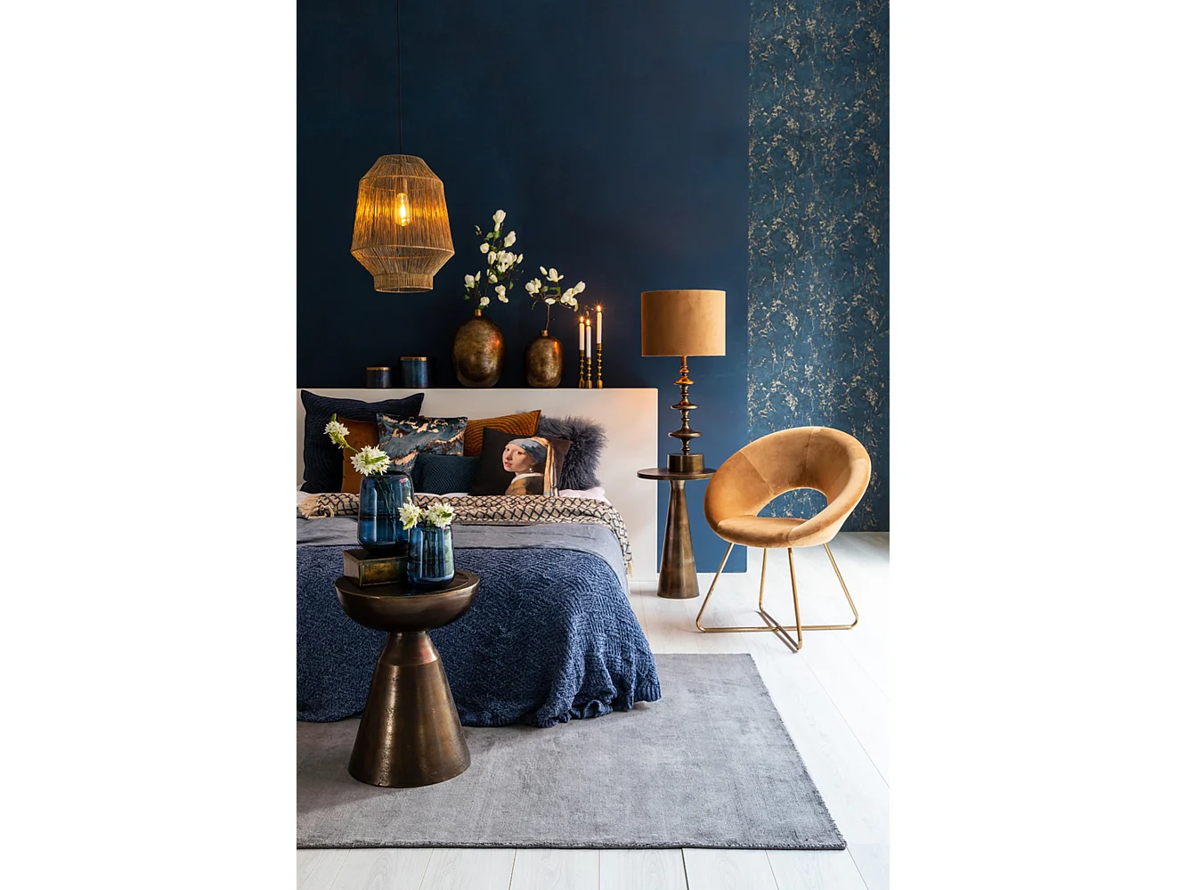 Table d'appoint MACAU - 40x33x61cm - Bronze