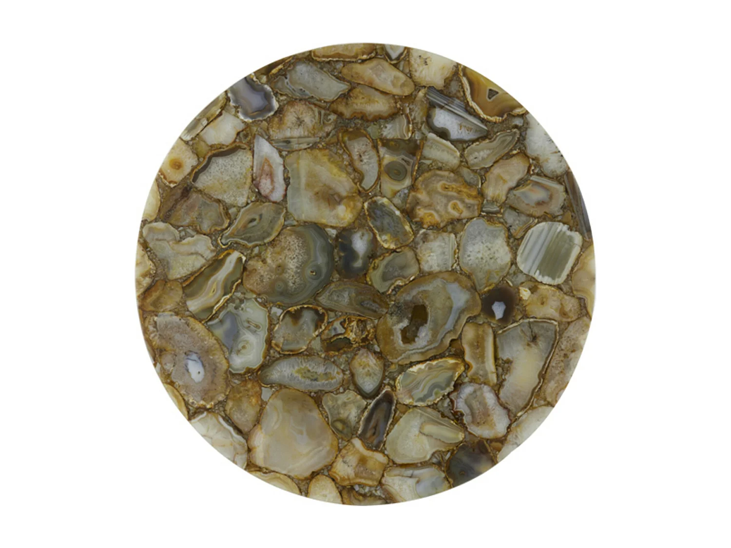 Bijzettafel RICKERD - Ø61x41cm - Geel