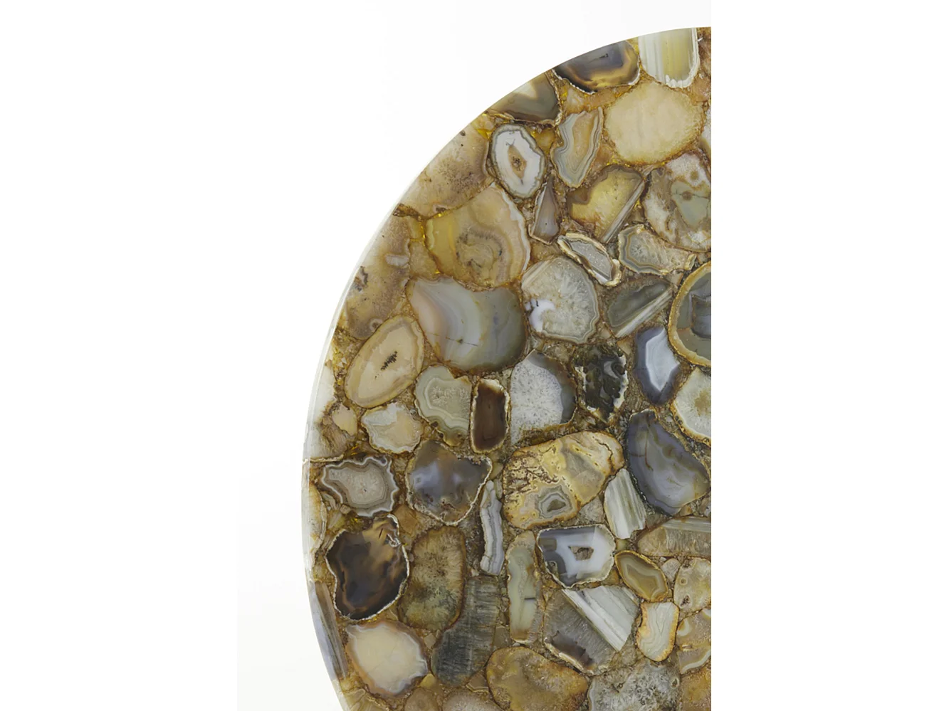 Bijzettafel RICKERD - Ø61x41cm - Geel