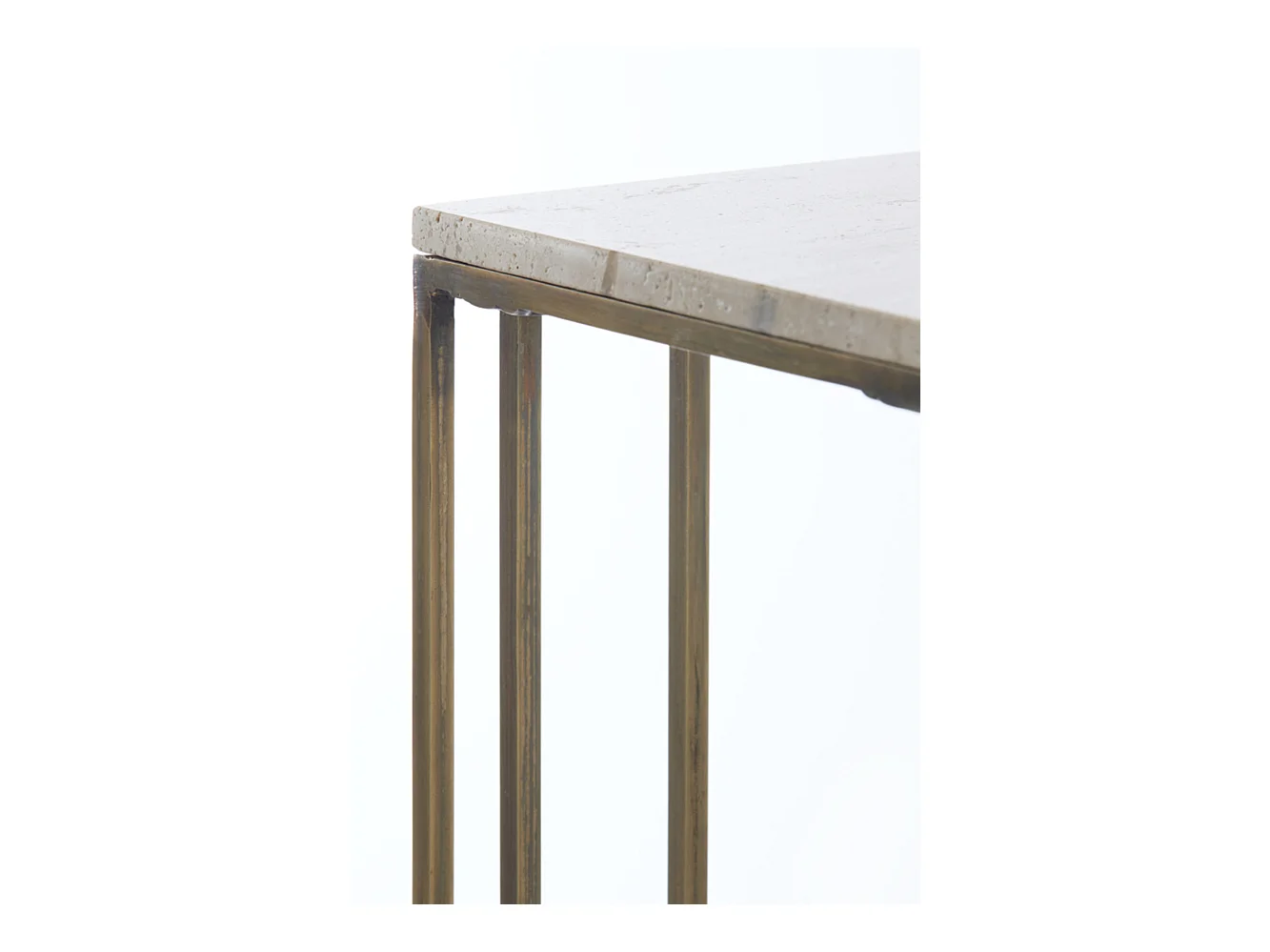 Table d'appoint ROSHAN - 41x31x66cm - Marron