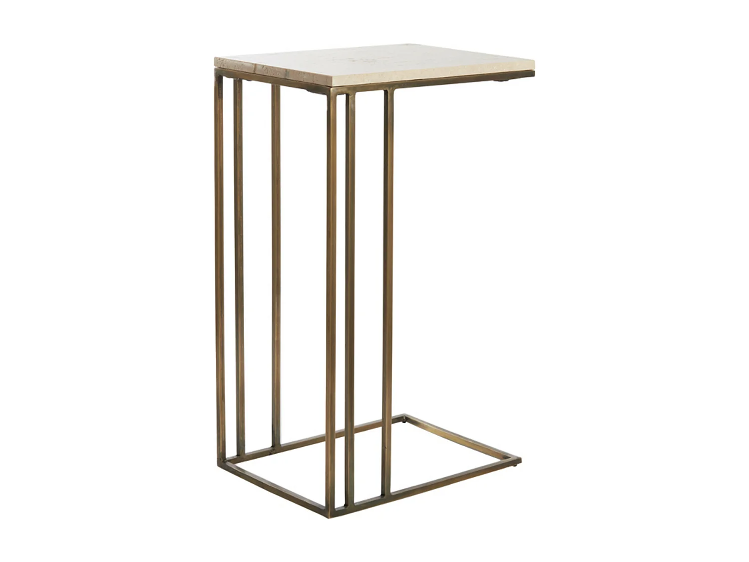 Bijzettafel ROSHAN - 41x31x66cm - Bruin