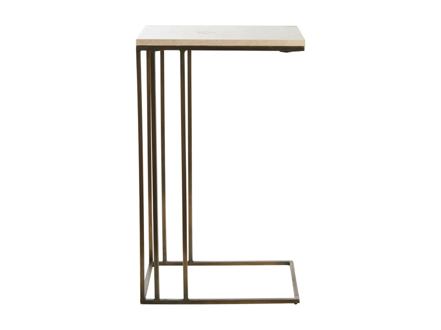 Bijzettafel ROSHAN - 41x31x66cm - Bruin