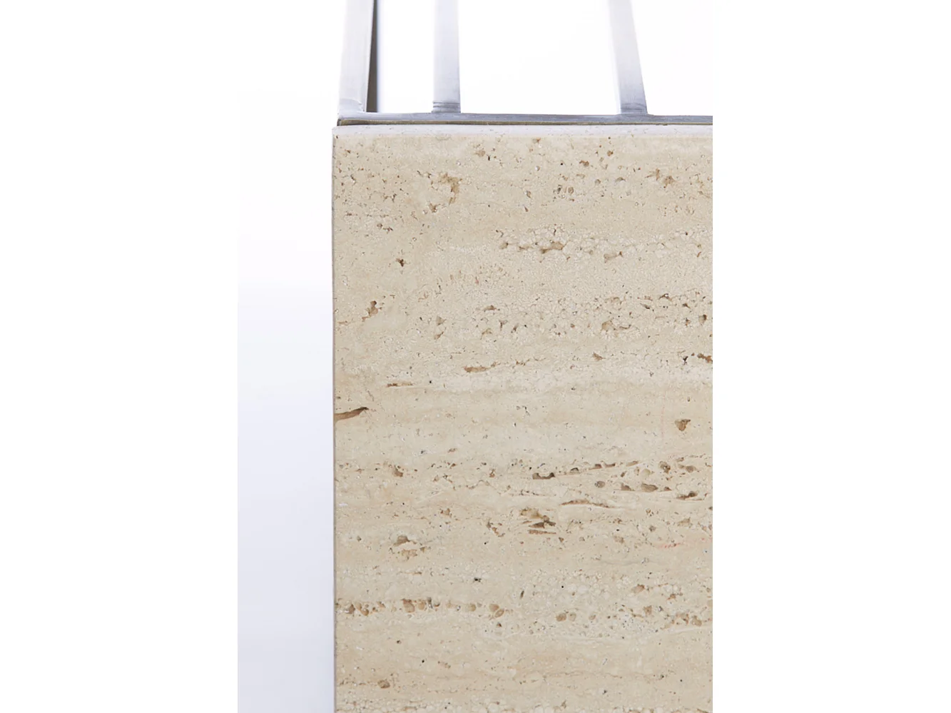 Bijzettafel ROSHAN - 41x31x66cm - Bruin