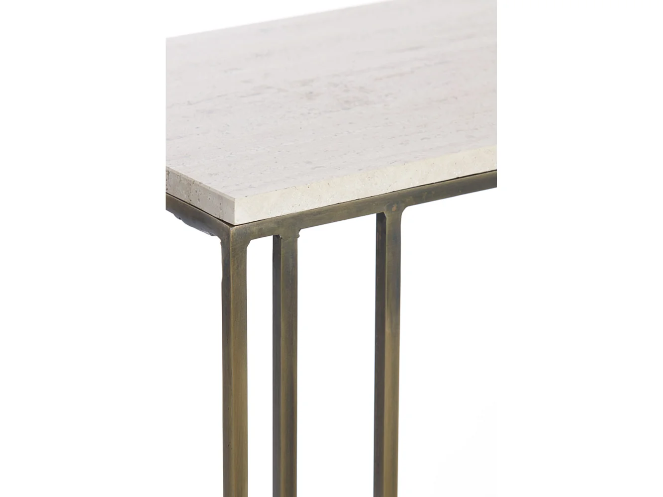 Bijzettafel ROSHAN - 41x31x66cm - Bruin