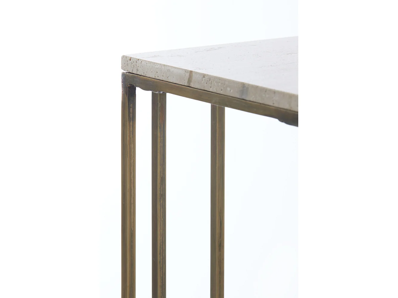 Bijzettafel ROSHAN - 41x31x66cm - Bruin