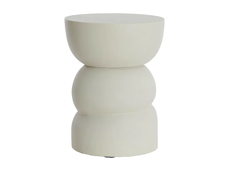 Table d'appoint AZALIO - Ø35x45cm - Blanc