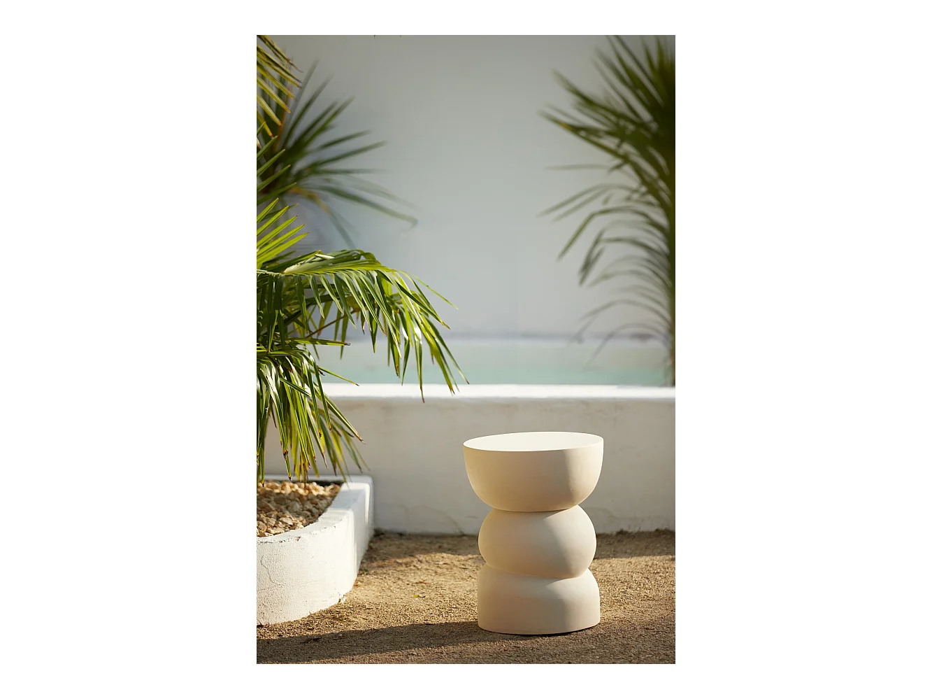 Table d'appoint AZALIO - Ø35x45cm - Blanc