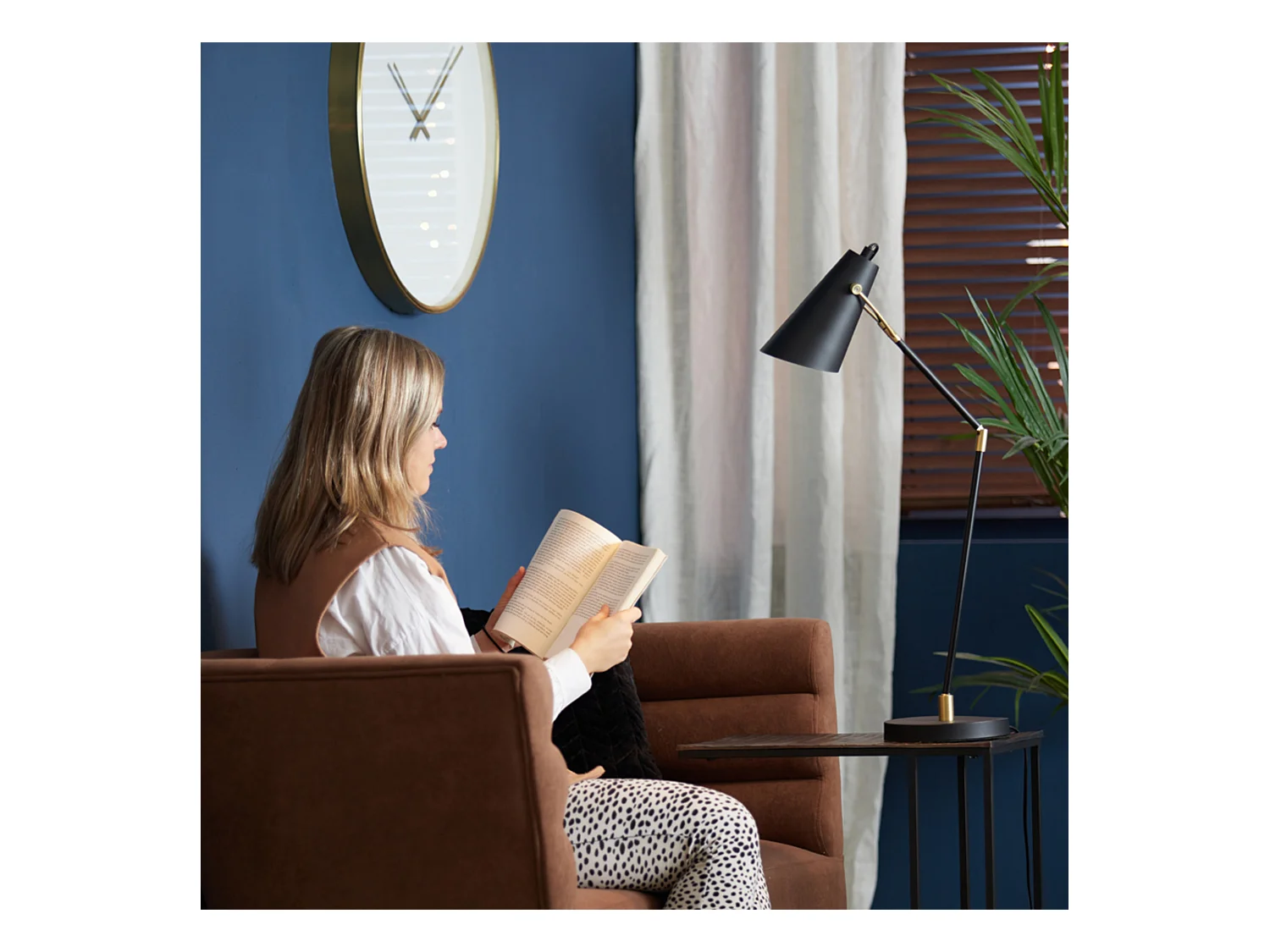 Table d'appoint MACY - 48x26x60cm - Bronze