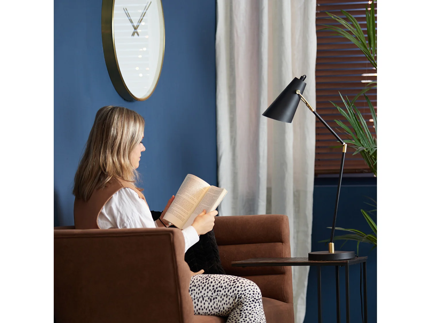 Table d'appoint MACY - 48x26x60cm - Bronze