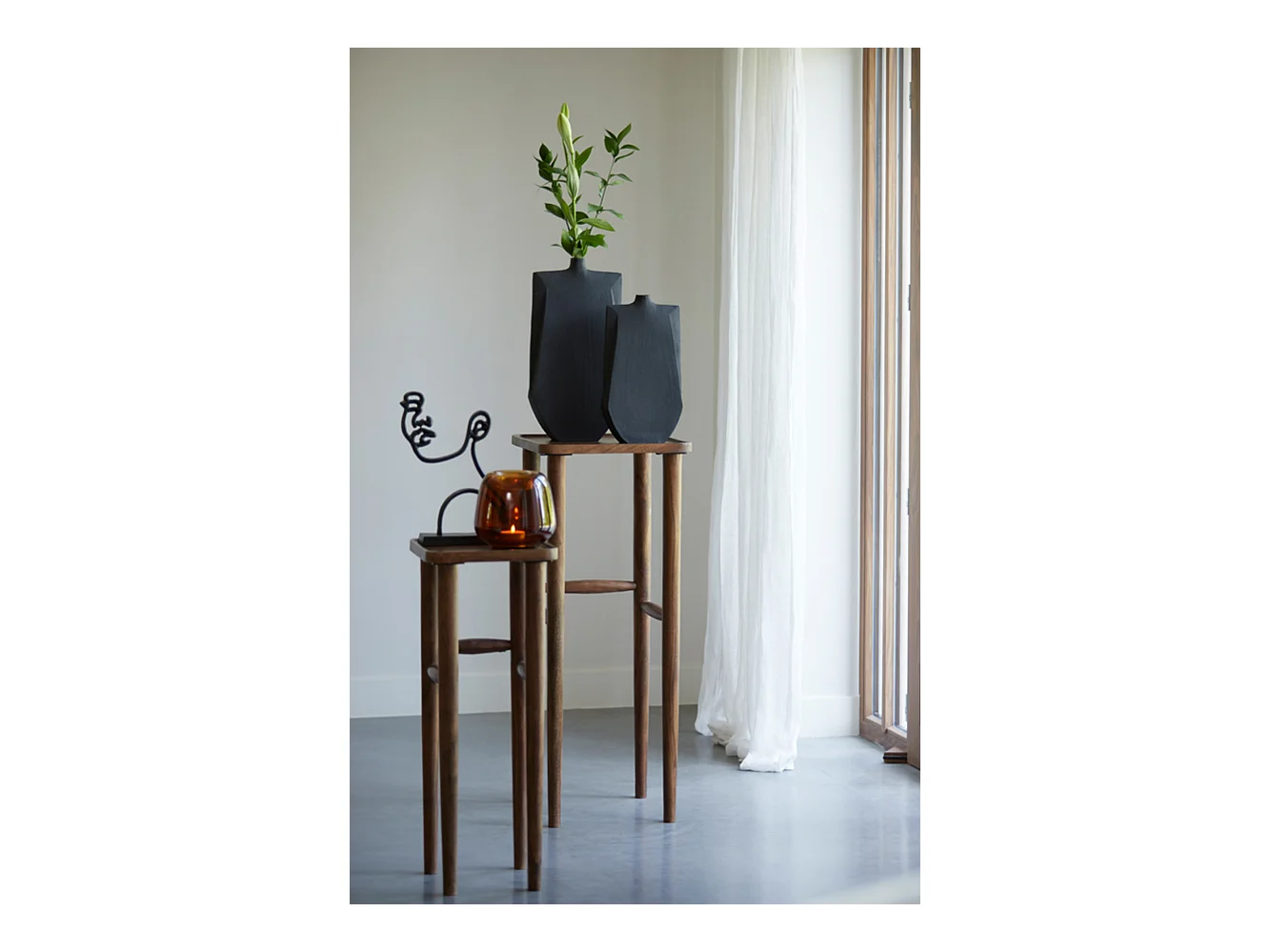 Colonne QIANO - Ø32x80cm - Marron