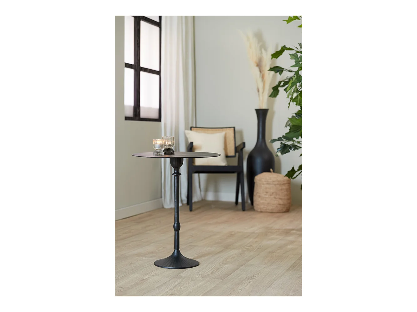 Table d'appoint JANNA - Ø50x60cm - Noir